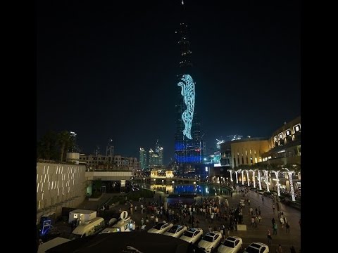 برج خليفة يقدم عرضاً من أجل جاكوار F-pace