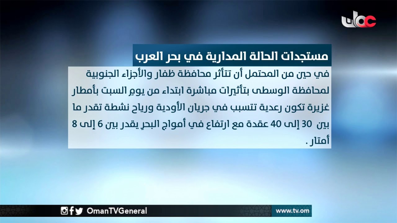 مستجدات الحالة المدارية في بحر العرب #لبان