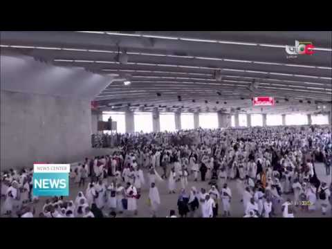 Pilgrims continue their hajj rituals by throwing seven pebbles at Mina site at the biggest stone