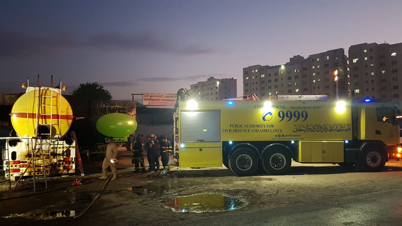 إلحاقاً لبلاغ الحريق في منطقة ‎#غلاء الصناعية (آخر المستجدات)