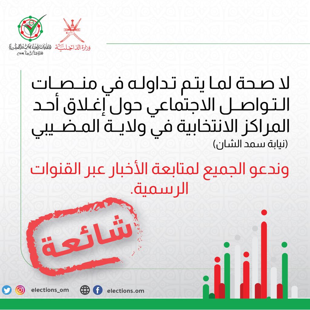 ‏لا صحة لما يتم تداوله في منصات التواصل الإجتماعي حول إغلاق أحد المراكز الانتخابية