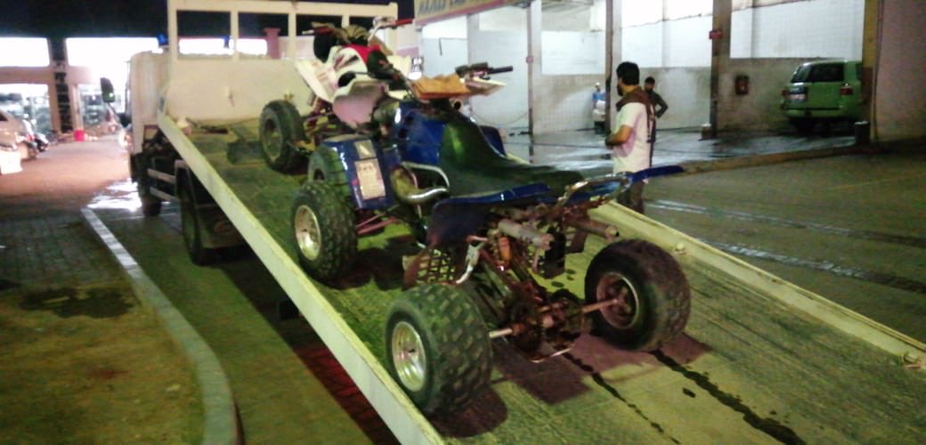 الشرطة تضبط قائدي درجات غير مرخصة ويسببون الإزعاج لمرتادي الشاطئ