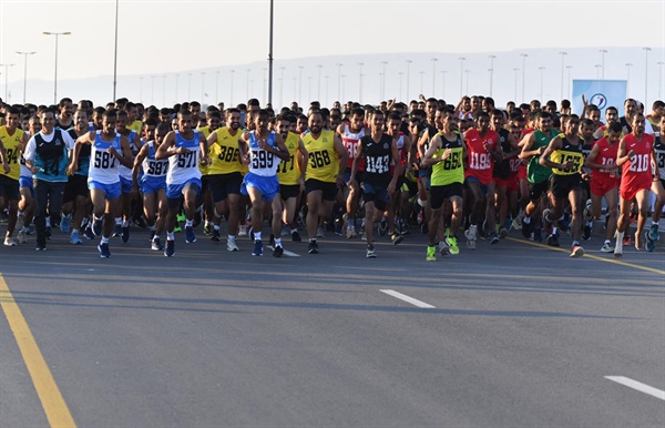 اختتام سباق الماراثون السنوي للشرطة بولاية منح