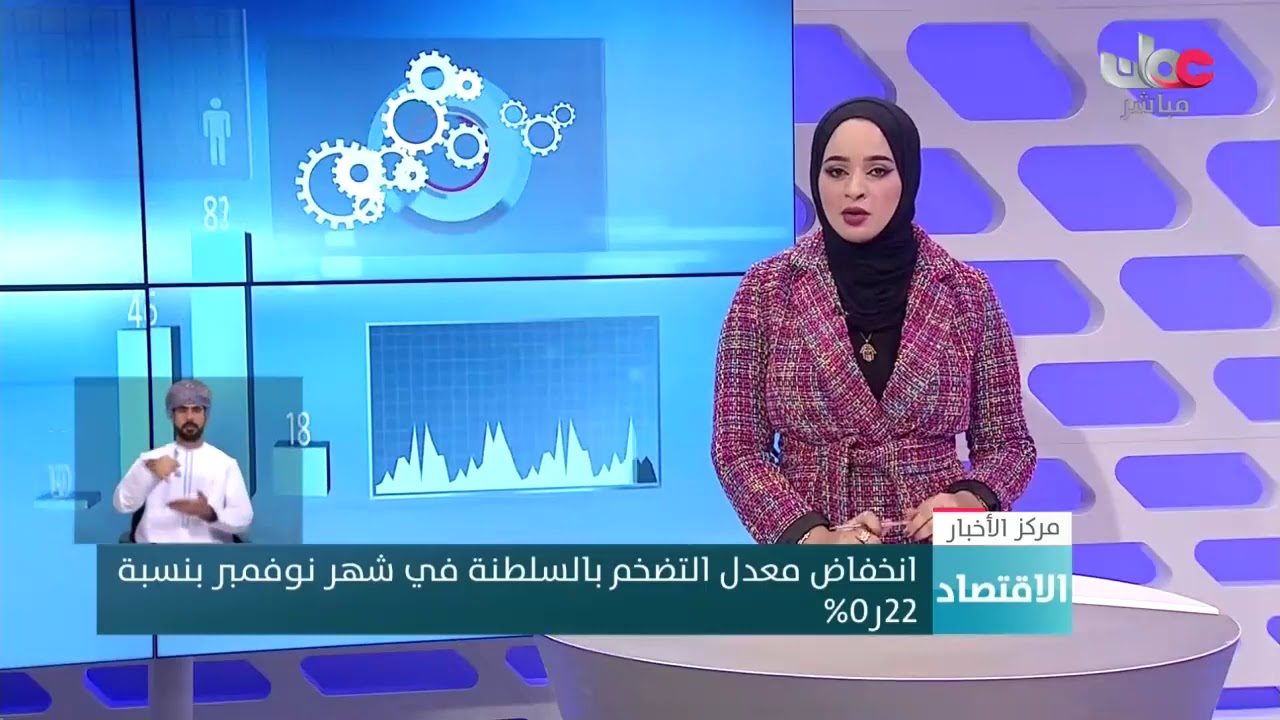 انخفاض معدل التضخم بالسلطنة في شهر نوفمبر بنسبة 0.22%