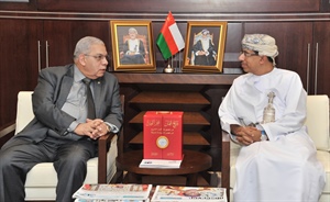 وزير الاعلام يلتقي رئيس اتحاد الناشرين العرب