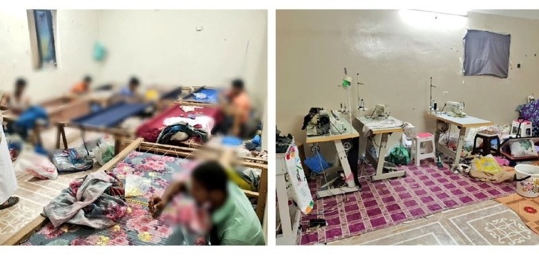 ضبط مشغل خياطة في أحد المنازل السكنية في بركاء