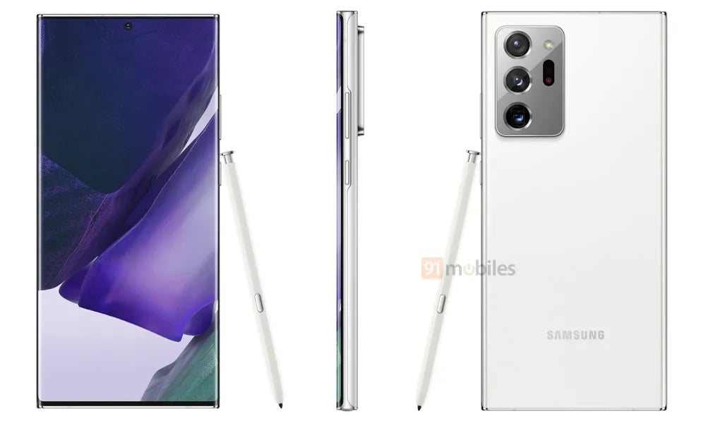 ألقي نظرة على النسخة البيضاء من Galaxy Note 20 Ultra