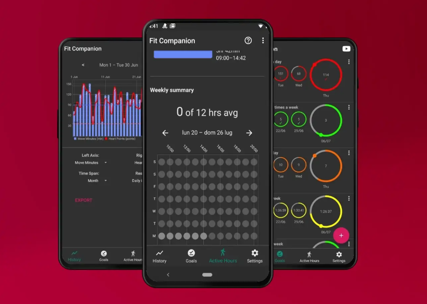 يساعدك تطبيق Fit Companion على إبقائك نشطًا من خلال التذكيرات والأهداف