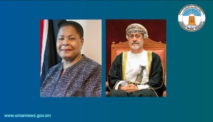 جلالة السلطان المعظم – حفظه الله ورعاه – يهنئ رئيسة جمهورية ترينداد وتوباجو بمناسبة ذكرى استقلال بلادها