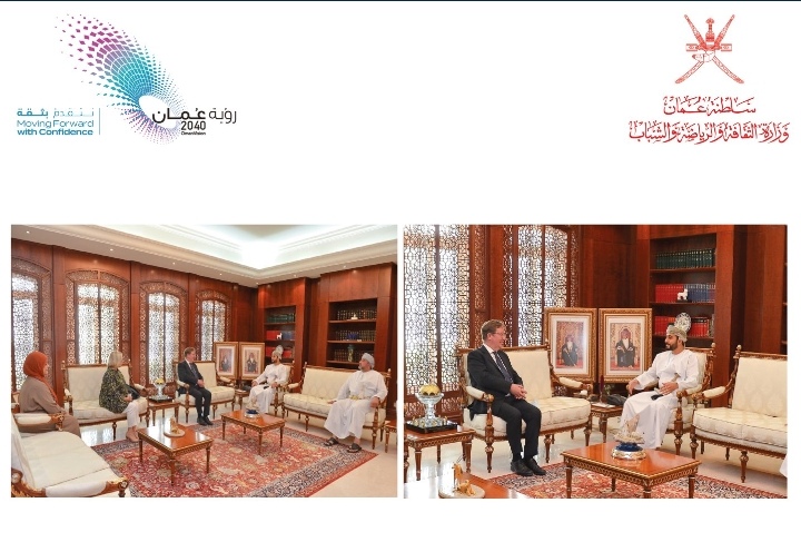 صاحب السمو السيد ذي يزن بن هيثم آل سعيد يستقبل سفير المملكة المتحدة