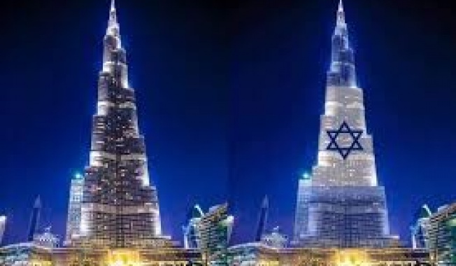 تدشين عرش يهودي أمام برج خليفة في دبي