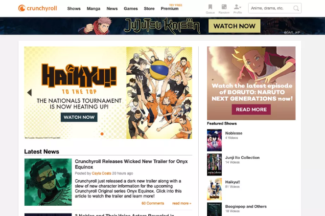 سوني ستستحوذ على خدمة Crunchyroll بقرابة 1 مليار دولار أمريكي (تقرير)