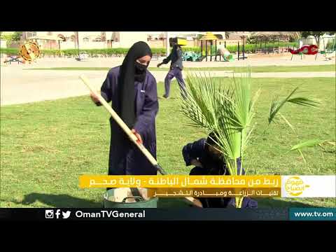 ربط مباشر من ولاية صحم  بمحافظة شمال الباطنة حول تقنيات الزراعة ومبادرة التشجير بولاية صحم