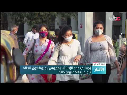إجمالي عدد الإصابات بفيروس كورونا حول العالم تتجاوز 50.4 مليون حالة