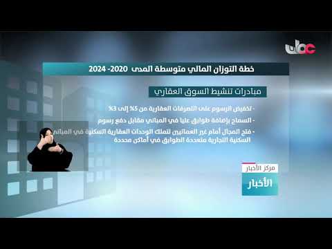 خطة التوازن المالي متوسطة المدى 2020 – 2024 تسعى للوصول إلى الاستدامة المالية