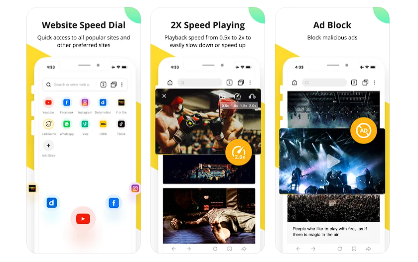 Snaptube Browser متصفّح ويب كامل المميزات على الآيفون