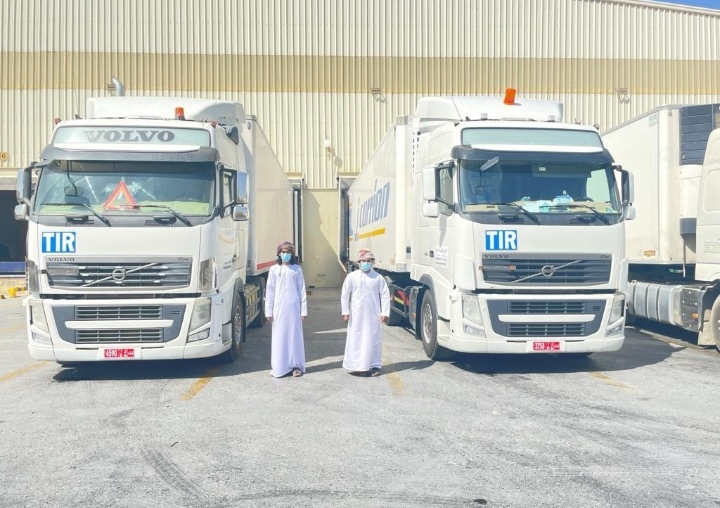 نجاح تصدير أول شحنة من السلطنة إلى المملكة العربية السعودية بنظام النقل البري الدولي “التير”