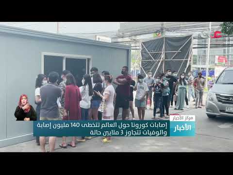 إصابات كورونا حول العالم تتخطى 140 مليون إصابة والوفيات تتجاوز 3 ملايين حالة