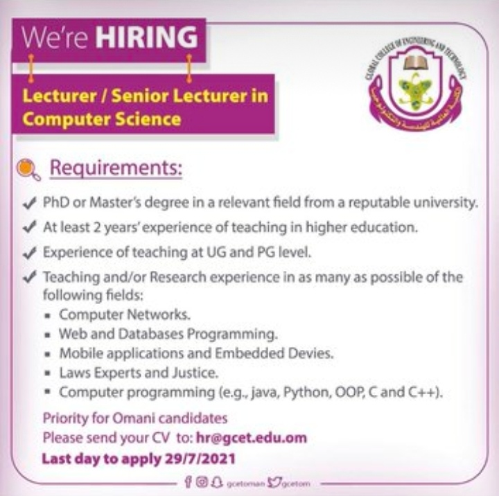 الكلية العالمية للهندسة والتكنولوجيا - وظائف شاغرة 2 IMG ٢٠٢١٠٧٠٦ ١١٣٧٥٦