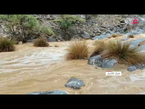 مشاهد لجريان الأودية والشعاب بجبل شمس