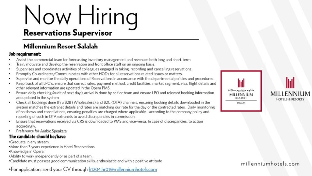 وظائف شاغرة في منتجع ميلينيوم صلالة 3 1629711121451