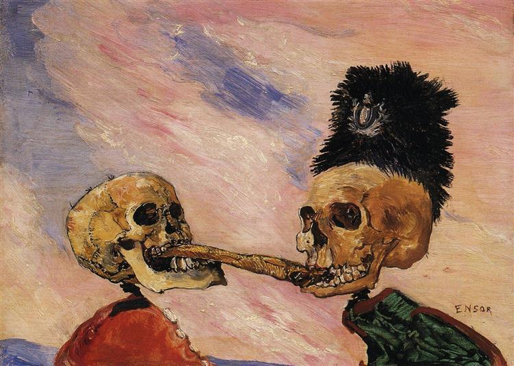 skeletons fighting