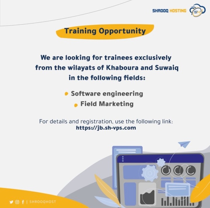 شركة الشروق للاستضافة تعلن فرصة تدريب 2 IMG ٢٠٢١١٠٢٩ ١١٤٦٢١
