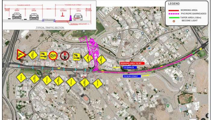 Ruwi Street to be temporarily closed for maintenance