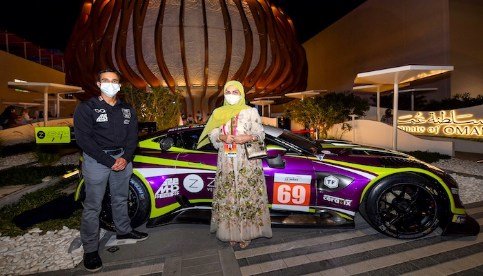MHD-ITICS Brand Ambassador Ahmad Al Harthy unveils Aston Martin Vantage GT3 Racing Car ahead of ALMS Series