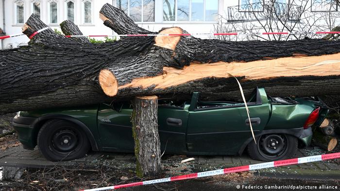 Fresh hurricane-force winds hit Germany as storm Antonia rages through country