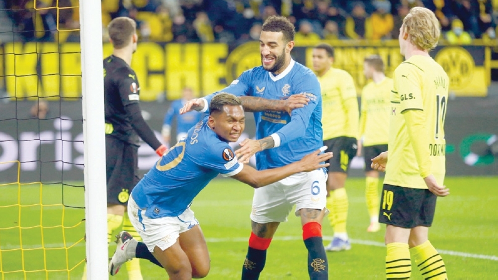 Dortmund humbled at home by rampant Rangers