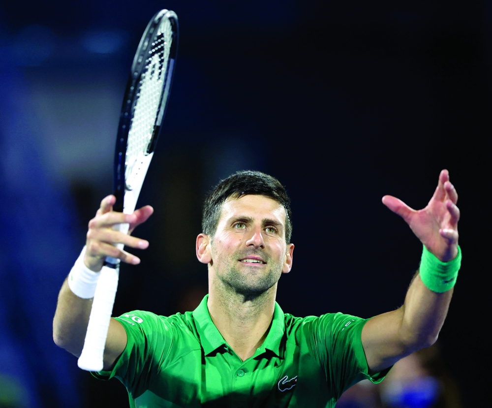 Djokovic returns to action with victory in Dubai
