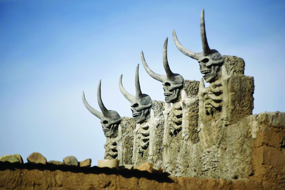 Bolivian house with devil sculptures spooks highland city