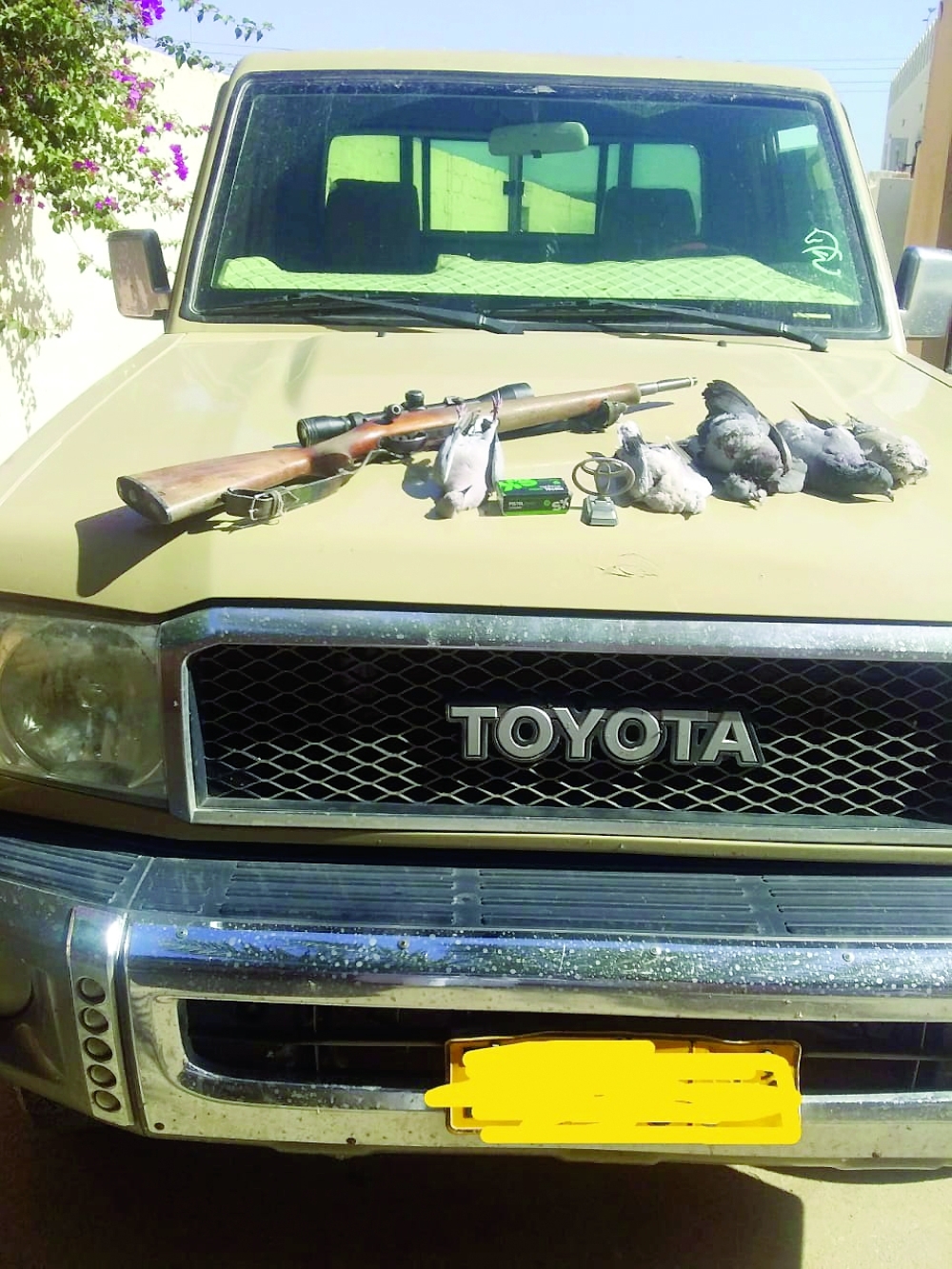 ضبط شخص قام بصيد عدد من الطيور البرية بالقابل