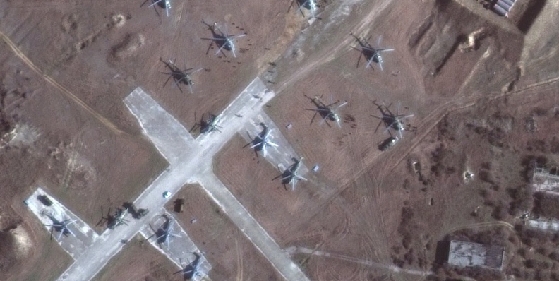 الأقمار الصناعية تظهر انتشار القوات الروسية على الحدود الأوكرانية