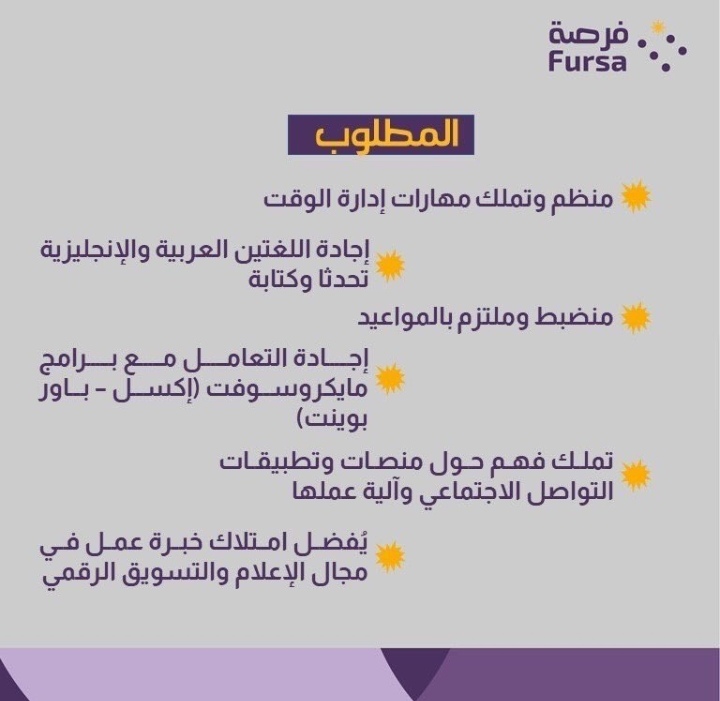 شركة المحيط الأرجواني للتسويق تعلن وظيفة شاغرة 3 IMG ٢٠٢٢٠٣١١ ١٨٥٤٤٥