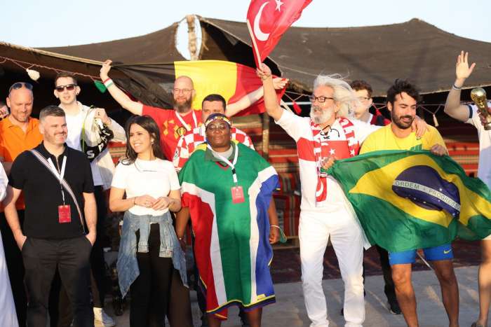Football fans from across the world attend the FIFA World Cup Final Draw