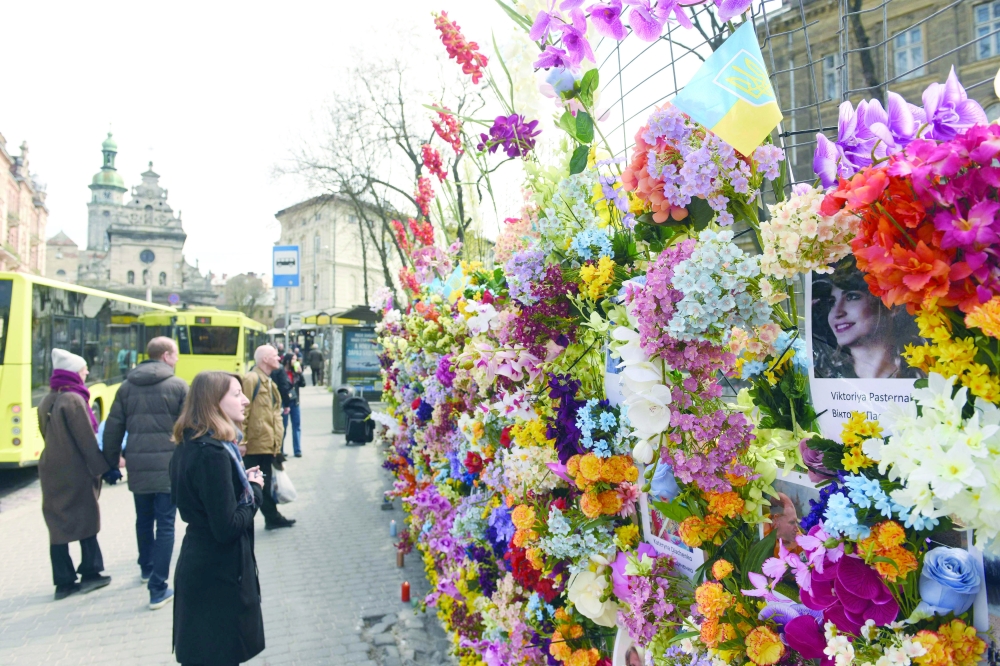 “جدار أمل” في لفيف يخلّد ذكرى ضحايا الحرب الروسية في أوكرانيا