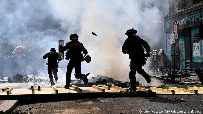 May Day violence flares in France