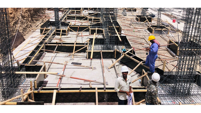 Work continues on the project to set up health centre in Seeb