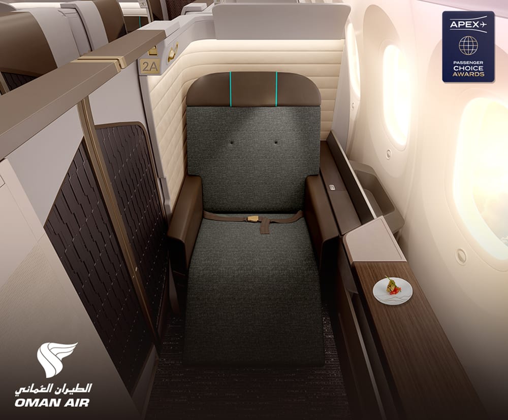 الطيران العماني يحصد جائزة اختيار الركاب APEX 2022®️