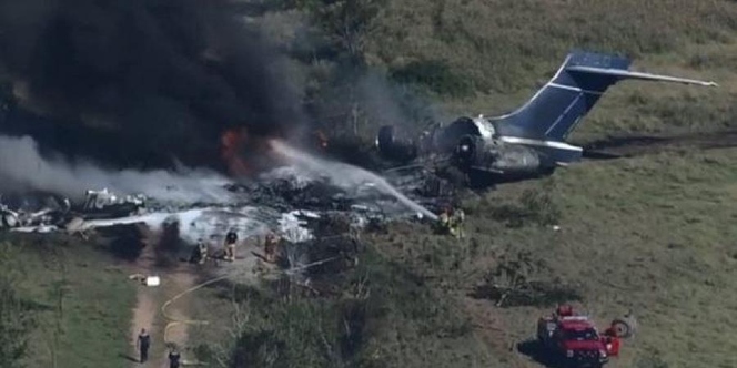 مصرع 4 أشخاص في تحطم طائرة شحن عسكرية روسية