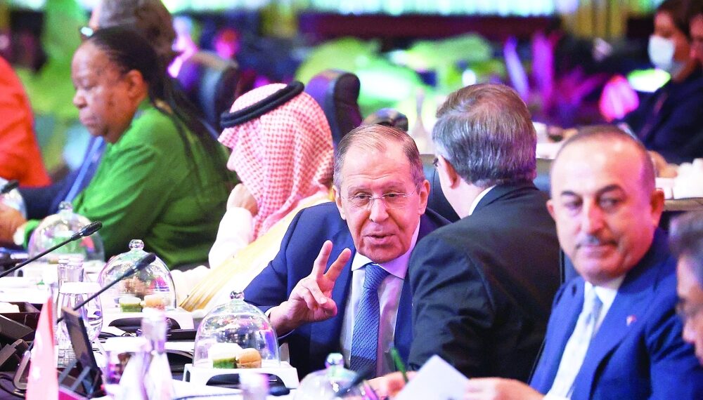 لافروف ينسحب من اجتماعات مجموعة العشرين بعد تنديد غربي بالحرب الأوكرانية