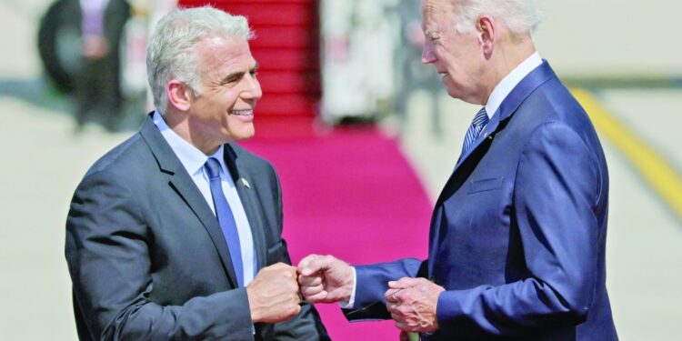 الرئيس الأميركي يتعهد بعد وصوله الى إسرائيل بالعمل على تعزيز دمجها في الشرق الأوسط 1 الرئيس الأميركي يتعهد بعد وصوله الى إسرائيل بالعمل على تعزيز دمجها في الشرق الأوسط