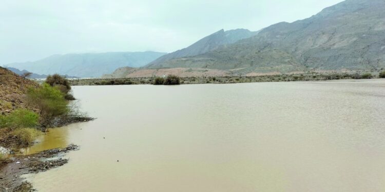 امتلاء سد التغذية وارتفاع مناسيب المياه بالرستاق 1 امتلاء سد التغذية وارتفاع مناسيب المياه بالرستاق