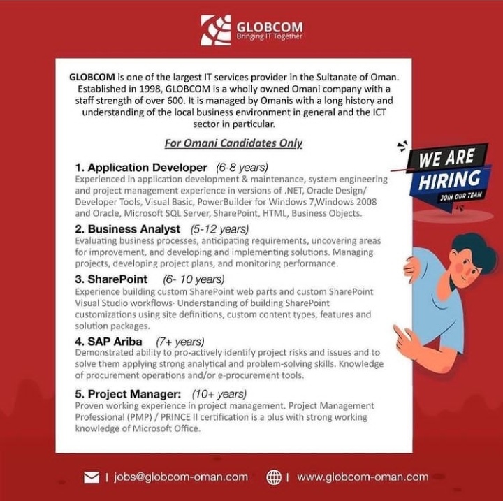 شركة جلوبكوم لتقنية المعلومات تعلن وظائف شاغرة 2 IMG ٢٠٢٢٠٧٢٧ ١١٤٣٤٦