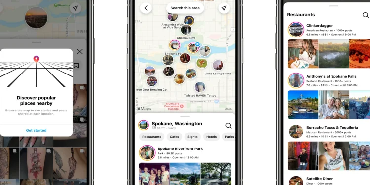 انستجرام يعمل على تسهيل البحث عن الأنشطة التجارية القريبة منك