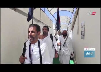 حجاج بعثة الحج العسكرية يؤدون المناسك