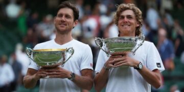 إبدين وبورسل يحرزان لقب زوجي الرجال في ويمبلدون