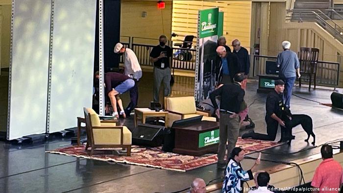 Author Salman Rushdie stabbed on stage in rural New York